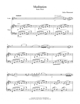page one of Meditation (Violin and Piano)