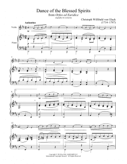 page one of Dance Of The Spirits (Violin and Piano)