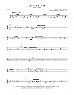 page one of City of Stars (from La La Land) (Violin Solo)