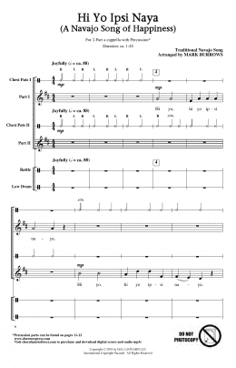 page one of Hi Yo Ipsi Naya (arr. Mark Burrows) (2-Part Choir)
