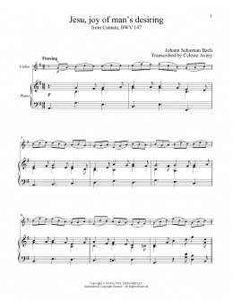 page one of Jesu, Joy Of Man's Desiring (Violin and Piano)