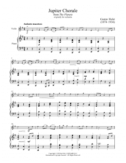 page one of Jupiter (Violin and Piano)