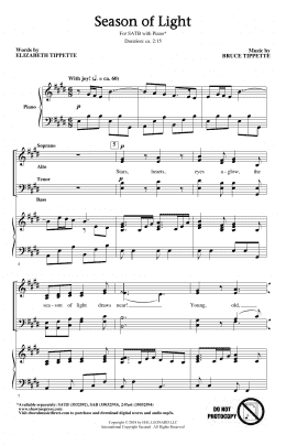 page one of Season Of Light (SATB Choir)