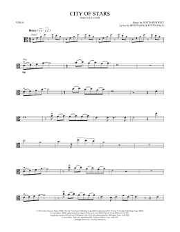 page one of City of Stars (from La La Land) (Viola Solo)