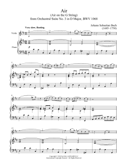 page one of Air (Air On The G String) (Violin and Piano)