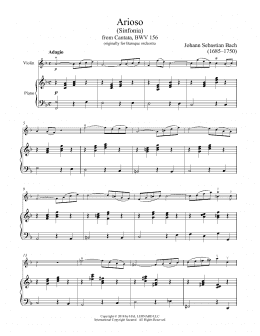 page one of Arioso (Violin and Piano)