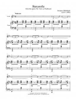 page one of Barcarolle (Violin and Piano)
