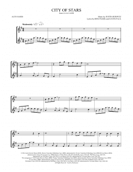 page one of City of Stars (from La La Land) (Alto Sax Duet)
