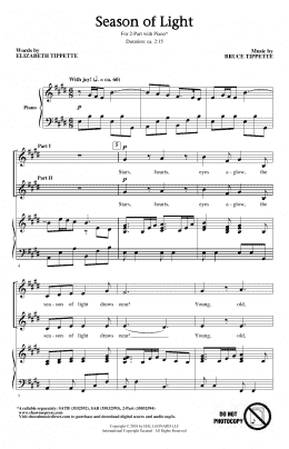 page one of Season Of Light (2-Part Choir)