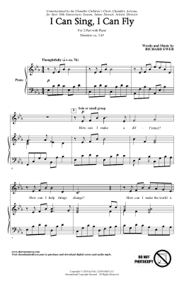 page one of I Can Sing, I Can Fly (2-Part Choir)