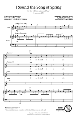 page one of I Sound The Song Of Spring (SSA Choir)