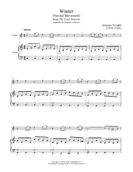 page one of Winter (Violin and Piano)