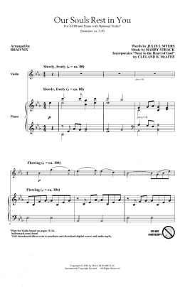page one of Our Souls Rest In You (arr. Brad Nix) (SATB Choir)