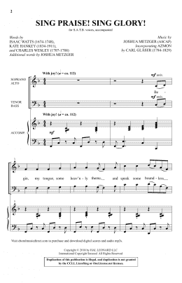 page one of Sing Praise! Sing Glory! (SATB Choir)