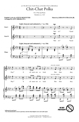 page one of Chit-Chat Polka (arr. Joy Hirokawa) (2-Part Choir)