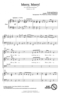 page one of Merry, Merry! (3-Part Mixed Choir)
