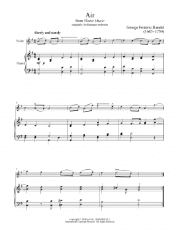 page one of Air (Violin and Piano)
