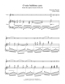 page one of O Mio Babbino Caro (Violin and Piano)