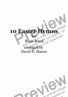 page one of 10 Easter Hymns (Brass Band)