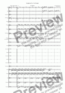page one of Symphony No. 2 in D major, Op. 70 -  II. Scherzo. Allegro risoluto