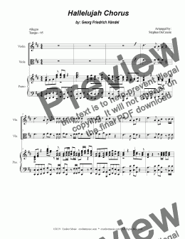page one of Hallelujah Chorus (Duet for Violin and Viola)