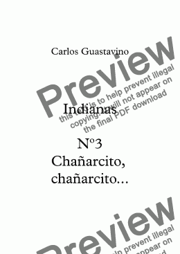 page one of Nº3 Chañarcito, chañarcito... Para coro a 4 voces mixtas y piano