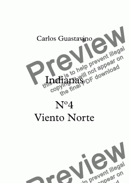 page one of Nº4 Viento Norte Para coro a 4 voces mixtas y piano