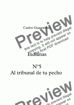 page one of Nº5 Al tribunal de tu pecho Para coro a 4 voces mixtas y piano