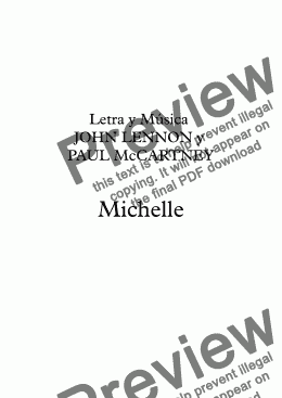 page one of Michelle