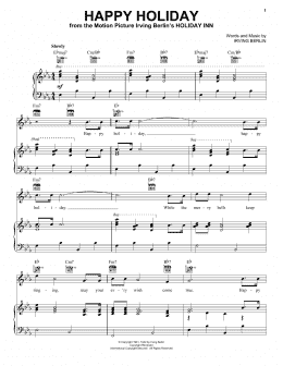 page one of Happy Holiday (Piano, Vocal & Guitar Chords (Right-Hand Melody))