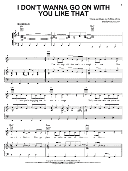 page one of I Don't Wanna Go On With You Like That (Piano, Vocal & Guitar Chords (Right-Hand Melody))