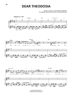 page one of Dear Theodosia (from Hamilton) (Piano & Vocal)