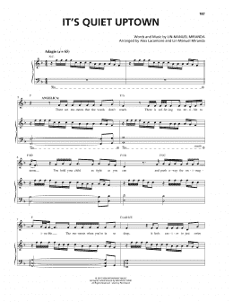 page one of It's Quiet Uptown (from Hamilton) (Piano & Vocal)