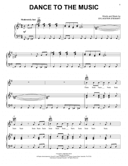page one of Dance To The Music (Piano, Vocal & Guitar Chords (Right-Hand Melody))
