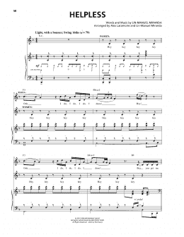 page one of Helpless (from Hamilton) (Piano & Vocal)