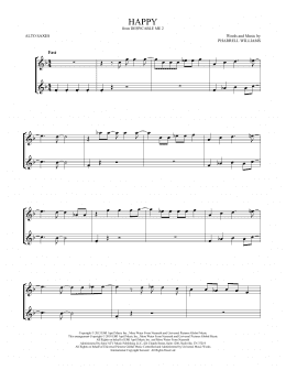 page one of Happy (from Despicable Me 2) (Alto Sax Duet)