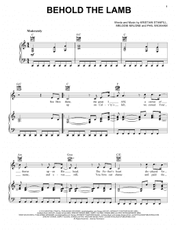 page one of Behold The Lamb (feat. Kristian Stanfill) (Piano, Vocal & Guitar Chords (Right-Hand Melody))