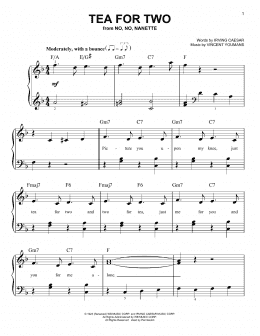 page one of Tea For Two (Easy Piano)