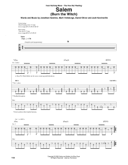 page one of Salem (Burn The Witch) (Guitar Rhythm Tab)