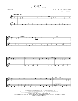 page one of Skyfall (Alto Sax Duet)