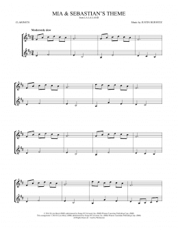 page one of Mia & Sebastian's Theme (from La La Land) (Clarinet Duet)