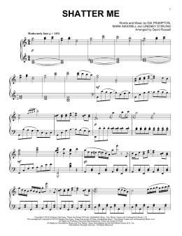 page one of Shatter Me (Piano Solo)