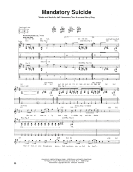 page one of Mandatory Suicide (Guitar Tab)