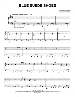 page one of Blue Suede Shoes [Jazz version] (Piano Solo)
