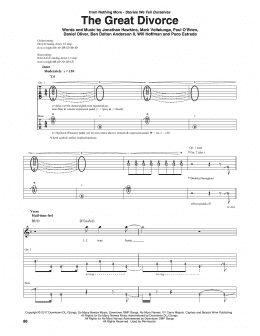 page one of The Great Divorce (Guitar Rhythm Tab)
