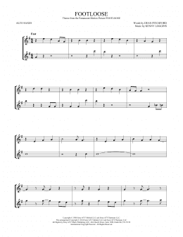 page one of Footloose (Alto Sax Duet)