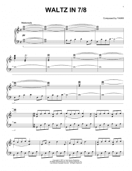 page one of Waltz in 7/8 (Piano Solo)