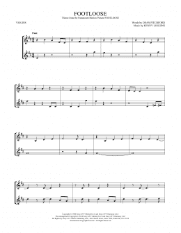 page one of Footloose (Violin Duet)