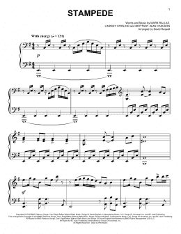 page one of Stampede (Easy Piano)