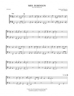 page one of Mrs. Robinson (Cello Duet)